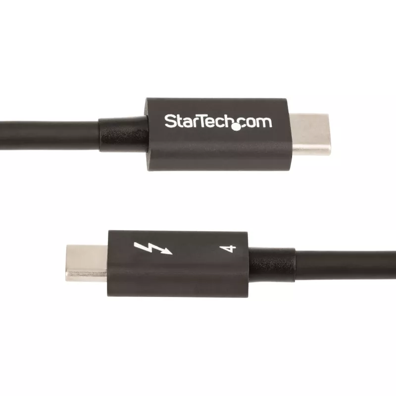 Cabo Thunderbolt 4 StarTech.com 3ft (1 m) – 40 Gbit/s – 100 W PD – Vídeo 4K/8K – Cabo Thunderbolt certificado pela Intel – Compatível com USB4/Thunderbolt 3/USB 3.2/USB Type-C/DisplayPort