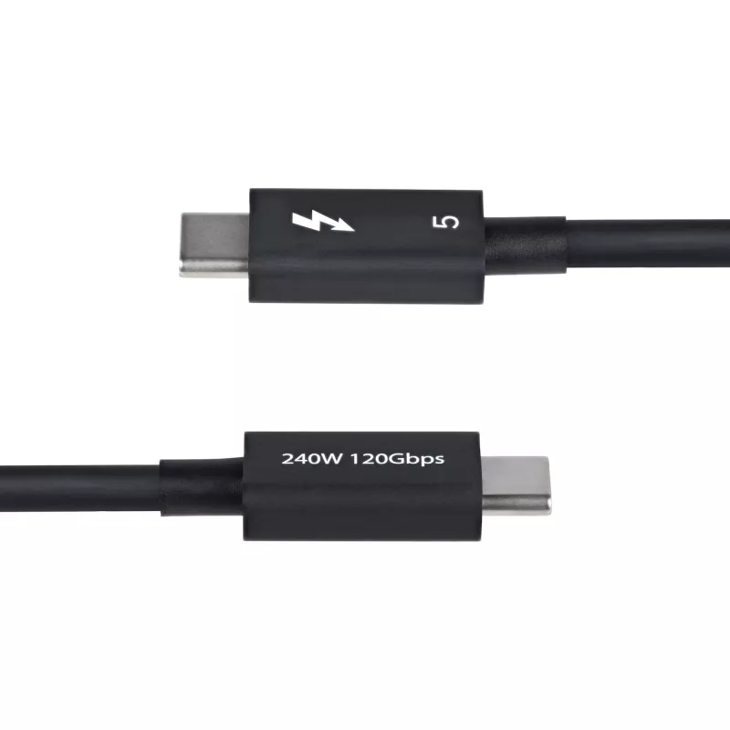 Cabo Thunderbolt 5 StarTech.com 3ft (1 m), 80 Gbit/s/até 120 Gbit/s, 240 W PD, 8K 60 Hz, cabo Thunderbolt certificado – Compatível com Thunderbolt 4/USB4/USB-C