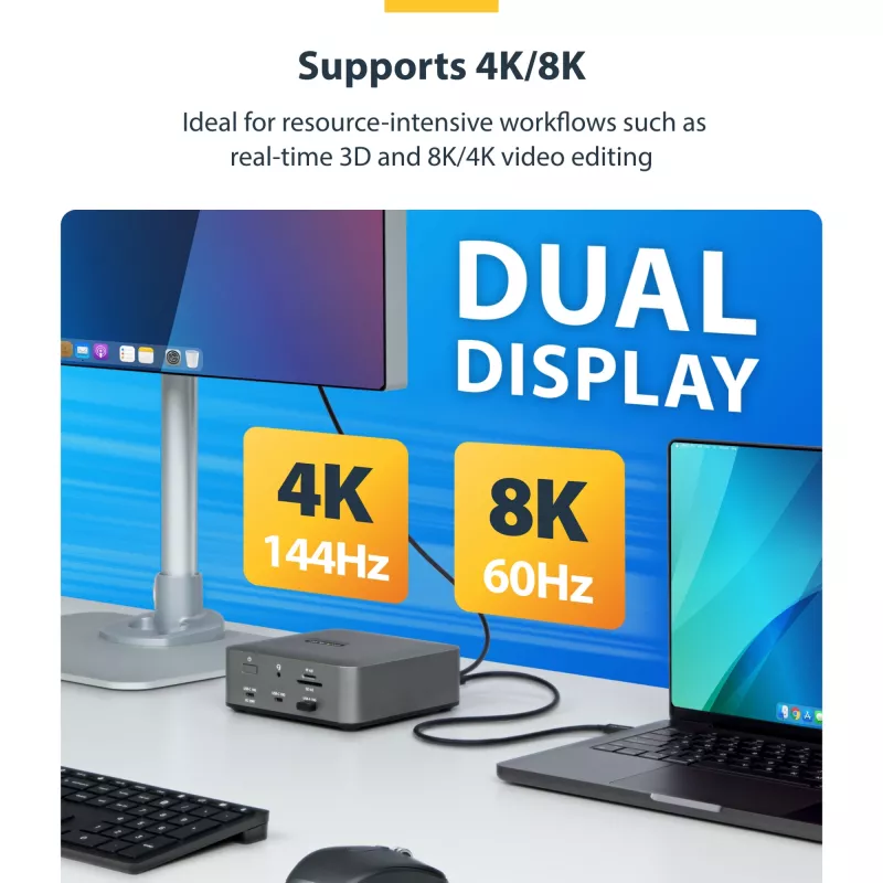 Cabo Thunderbolt 5 StarTech.com 3ft (1 m), 80 Gbit/s/até 120 Gbit/s, 240 W PD, 8K 60 Hz, cabo Thunderbolt certificado – Compatível com Thunderbolt 4/USB4/USB-C