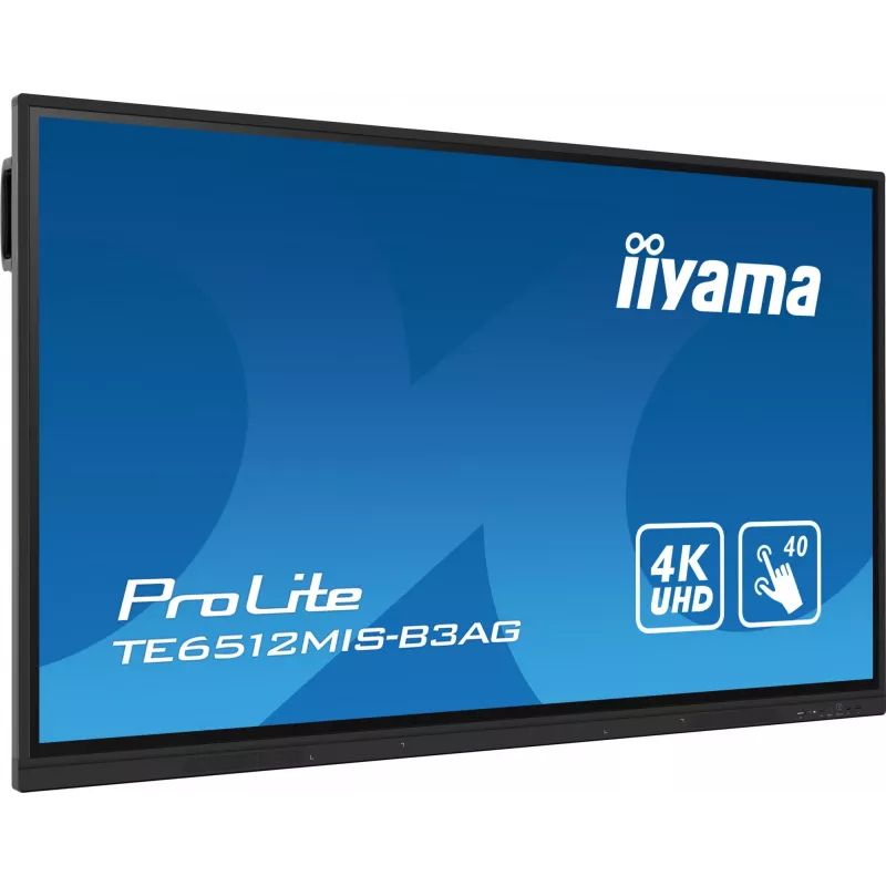 Ecrã tátil interativo 4K UHD iiyama 65 polegadas com ecrã de colaboração de altura ajustável
