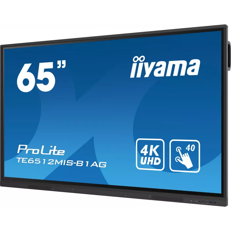 Ecrã tátil interativo 4K UHD iiyama 65 polegadas com ecrã de colaboração de altura ajustável