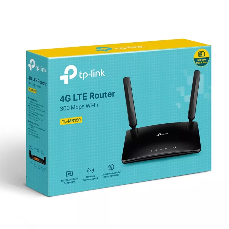 Router Wi-Fi TP-Link TL-MR150 Fast Ethernet banda única (2,4 GHz) 4G preto