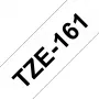 Fita de laminar Brother TZe161 36 mm preto sobre transparente