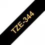 Fita laminada Brother 18 mm, dourado sobre preto, TZe, impressão térmica direta, China, 5 ano(s), Brother