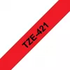 Fita de etiquetar Brother TZE-421 preto sobre vermelho