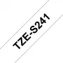 Fita de etiquetar Brother TZE-S241 preto sobre branco TZ