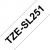 Fita de etiquetar Brother TZESL251 preto sobre branco