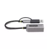 Adaptador StarTech.com 2.5GbE USB-C para Ethernet com conversor USB-A, NBASE-T NIC, USB 3.0 Type-C 2.5/1G rede multi-velocidade, compatível com Thunderbolt, Windows e Mac