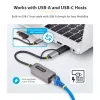 Adaptador StarTech.com 2.5GbE USB-C para Ethernet com conversor USB-A, NBASE-T NIC, USB 3.0 Type-C 2.5/1G rede multi-velocidade, compatível com Thunderbolt, Windows e Mac