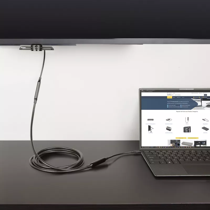 Cabo USB-C ativo StarTech.com 3 m (10 ft), USB 3.2 Gen 2 10 Gbit/s, cabo longo de transferência de dados USB Type-C, 60 W Power Delivery, 8K 60 Hz, DP 1.4 Alt-Mode com HBR3/HDR10/MST/DSC 1.2/HDCP 2.2 – cabo USB-C para USB-C