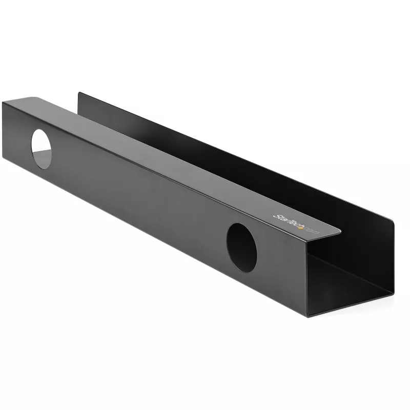 StarTech.com UDCMTRAY calha de cabos para montagem sob a secretária, para secretárias com altura regulável, 60 x 11,4 x 7,6 cm, preta