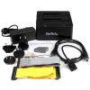 Docking station StarTech.com de dupla baía USB 3.0 para SATA e IDE, dock de disco rígido USB, docking station externa para SSD/HDD SATA I/II/III 2,5/3,5 polegadas e IDE (40 pinos), baías de disco rígido hot-swap, carregamento superior