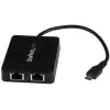 Adaptador StarTech.com USB-C para Ethernet Gigabit duplo com porta USB (Type-A)