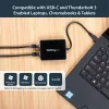 Adaptador StarTech.com USB-C para Ethernet Gigabit duplo com porta USB (Type-A)