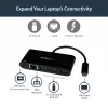 Adaptador StarTech.com USB-C para Ethernet com hub USB 3.0 de 3 portas e Power Delivery