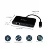 Adaptador StarTech.com USB-C para Ethernet com hub USB 3.0 de 3 portas e Power Delivery