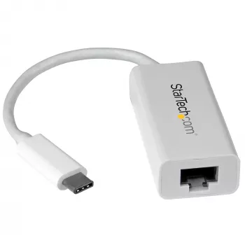 Adaptador de rede StarTech.com USB-C para Gigabit - branco, com fios, USB Type-C, Ethernet, 5000 Mbit/s, branco