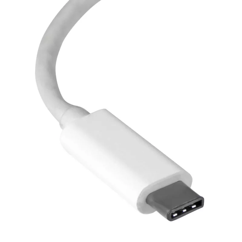 Adaptador de rede StarTech.com USB-C para Gigabit - branco, com fios, USB Type-C, Ethernet, 5000 Mbit/s, branco