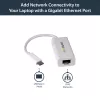Adaptador de rede StarTech.com USB-C para Gigabit - branco, com fios, USB Type-C, Ethernet, 5000 Mbit/s, branco