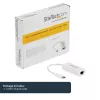 Adaptador de rede StarTech.com USB-C para Gigabit - branco, com fios, USB Type-C, Ethernet, 5000 Mbit/s, branco