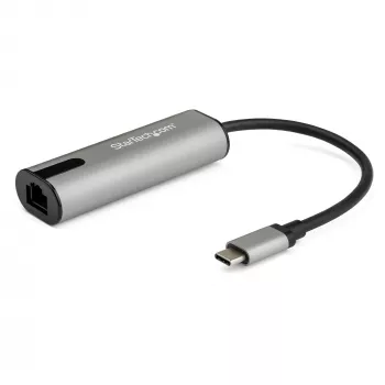 Adaptador StarTech.com 2.5GbE USB-C para Ethernet NBASE-T NIC – USB 3.0 Type-C 2,5/1 Gigabit/100 Mbit/s rede multi-velocidade/portátil USB 3.1 para RJ45/LAN compatível com Thunderbolt 3/MacBook Pro Surface