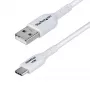 Cabo de carregamento StarTech.com 2m USB-A para USB-C, carregar e sincronizar, 3A, USB 2.0, revestimento TPE - cabo de carregamento USB branco