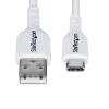 Cabo de carregamento StarTech.com 2m USB-A para USB-C, carregar e sincronizar, 3A, USB 2.0, revestimento TPE - cabo de carregamento USB branco
