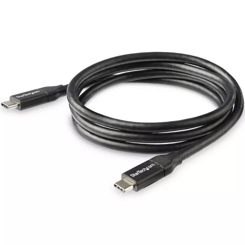 Cabo StarTech.com USB-C para USB-C com 5A PD – M/M – 1 m – USB 2.0 – certificado USB-IF