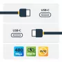 Cabo StarTech.com USB-C para USB-C com 5 A PD – M/M – branco – 2 m – USB 2.0 – certificado USB-IF