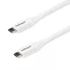 Cabo StarTech.com USB-C para USB-C com 5 A PD – M/M – branco – 2 m – USB 2.0 – certificado USB-IF