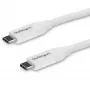 Cabo StarTech.com USB-C para USB-C com 5A PD - M/M - branco - 4 m - USB 2.0 - certificado USB-IF