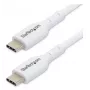 StarTech.com cabo de carregamento USB-C de 1m (3.3ft) branco, cabo USB-C, cabo de carregamento USB 2.0 Type-C para portátil, 60W 3A Power Delivery, revestimento TPE, cabo de transferência de dados USB-C, M/M