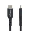 Cabo de carregamento USB-C StarTech.com 2 m, cabo USB-C, cabo de carregamento USB 2.0 Type-C para portátil, 60 W 3 A Power Delivery, revestimento TPE, cabo de transferência de dados USB-C, M/M