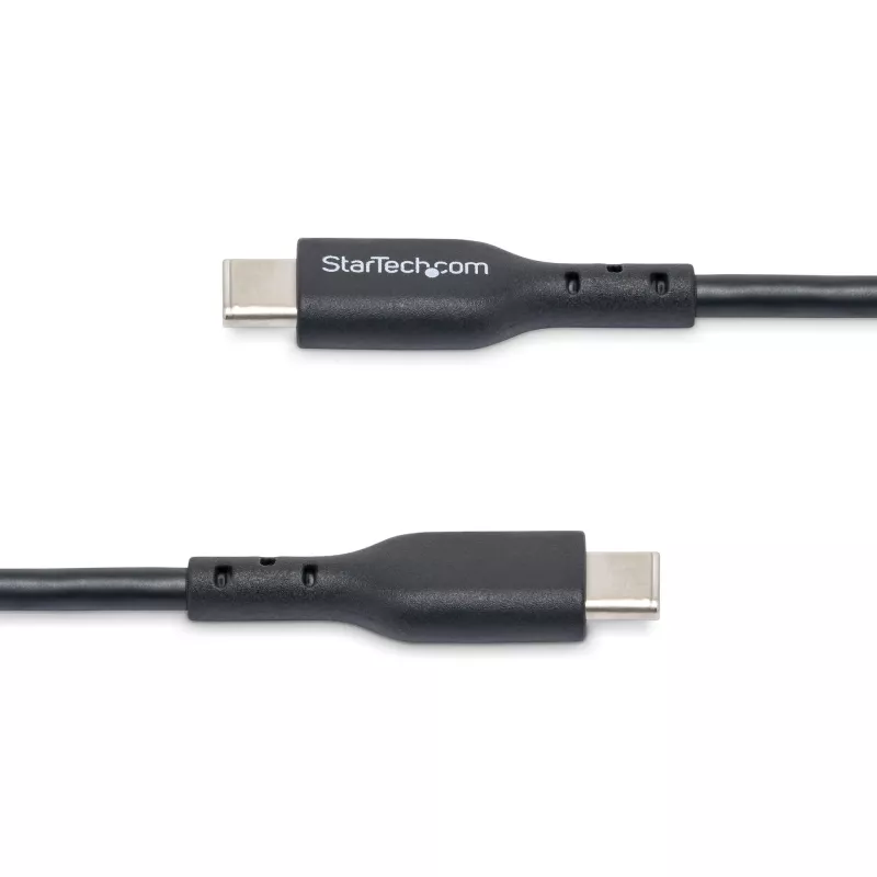 StarTech.com cabo de carregamento USB-C de 3m (9.8ft), cabo USB-C, cabo de carregamento USB 2.0 Type-C para portátil, 60W 3A Power Delivery, revestimento TPE, cabo de transferência de dados USB-C, M/M