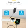 StarTech.com cabo de carregamento USB-C de 3m (9.8ft), cabo USB-C, cabo de carregamento USB 2.0 Type-C para portátil, 60W 3A Power Delivery, revestimento TPE, cabo de transferência de dados USB-C, M/M