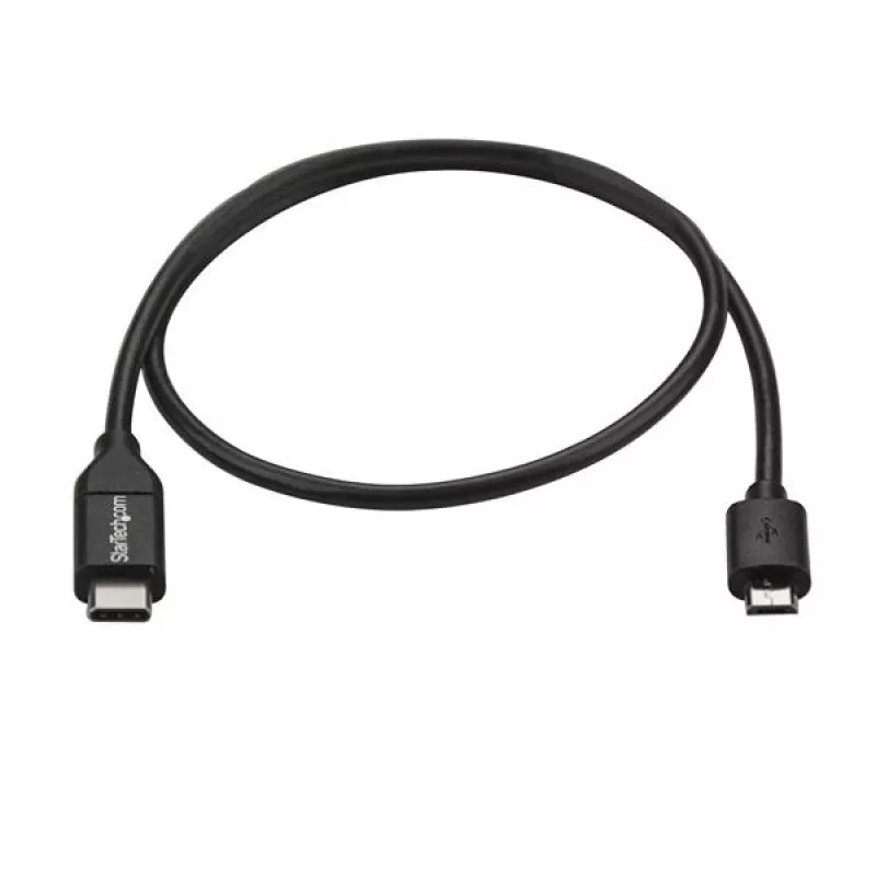 StarTech.com USB2CUB50CM cabo USB-C para Micro-USB B, macho/macho, USB 2.0, compatível com Thunderbolt 3, 0,5 m, preto