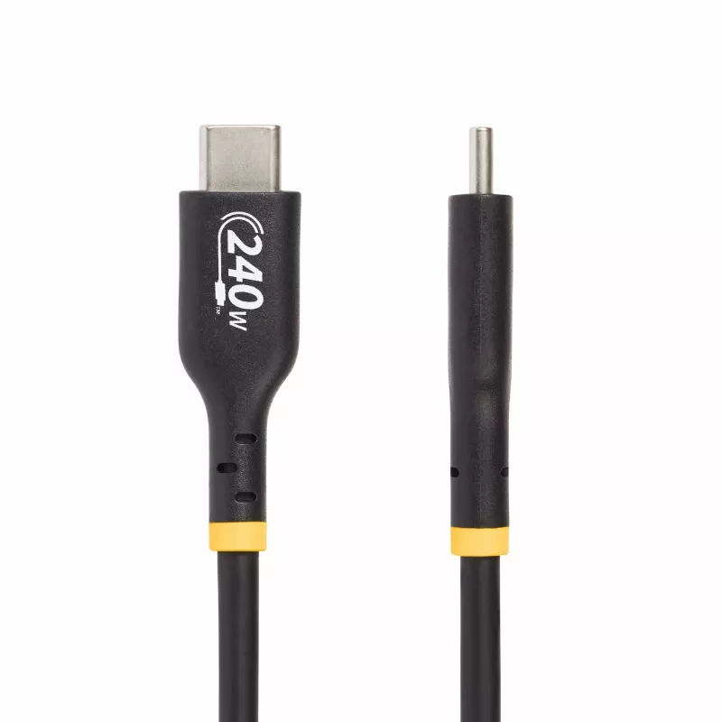 StarTech.com cabo de carregamento USB-C de 1m, cabo USB-C certificado USB-IF, 240W PD EPR, cabo de carregamento USB 2.0 Type-C para portátil, cabo de transferência de dados USB-C, revestimento TPE, M/M