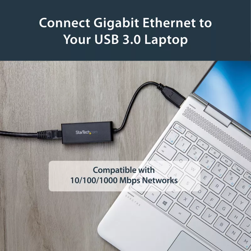 Adaptador de rede USB 3.0 para Gigabit Ethernet StarTech.com, 10/100/1000 Mbit/s, USB para RJ45, adaptador USB 3.0 para LAN, adaptador Ethernet USB 3.0 (GbE), conforme TAA