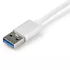 Adaptador de rede USB 3.0 para Gigabit StarTech.com - prateado, com fios, USB, Ethernet, 2000 Mbit/s, prateado