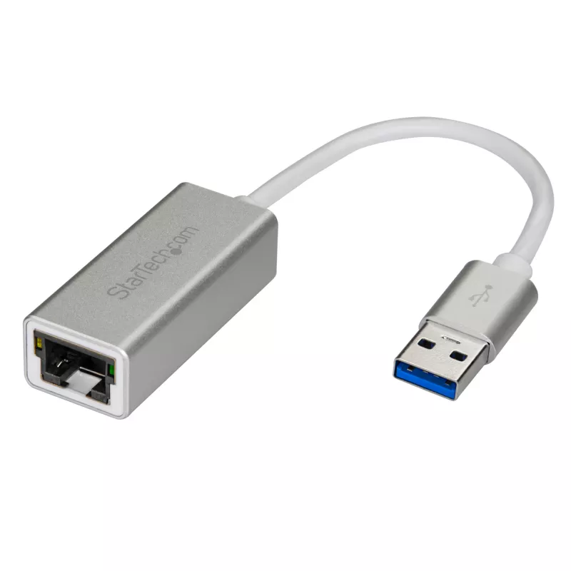 Adaptador de rede USB 3.0 para Gigabit StarTech.com - prateado, com fios, USB, Ethernet, 2000 Mbit/s, prateado