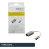 Adaptador de rede USB 3.0 para Gigabit StarTech.com - prateado, com fios, USB, Ethernet, 2000 Mbit/s, prateado