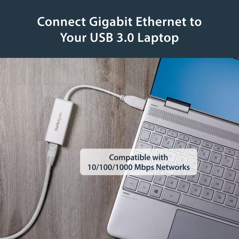 Adaptador de rede USB 3.0 para Gigabit Ethernet StarTech.com, 10/100/1000 Mbit/s, USB para RJ45, adaptador USB 3.0 para LAN, adaptador Ethernet USB 3.0 (GbE), conforme TAA
