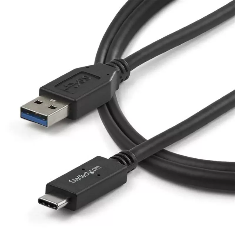StarTech.com USB31AC1M cabo USB-A para USB-C, macho/macho, USB 3.1, 10 Gbps, 1 m (3 ft), preto