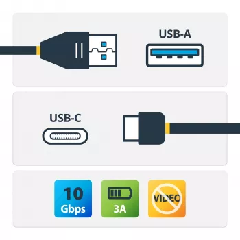 Cabo USB-A para USB-C StarTech.com - M/M - 0,5 m - USB 3.1 (10 Gbit/s)