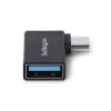 Adaptador USB-C para USB-A angular StarTech.com, USB 5 Gbit/s, adaptador compacto de ficha USB-C para conector fêmea USB-A, caixa metálica, macho/fêmea