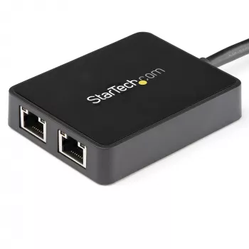 Adaptador de rede StarTech.com USB 3.0 para Gigabit Ethernet de porta dupla NIC com porta USB