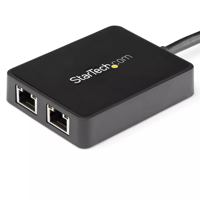 Adaptador de rede StarTech.com USB 3.0 para Gigabit Ethernet de porta dupla NIC com porta USB