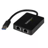 Adaptador de rede StarTech.com USB 3.0 para Gigabit Ethernet de porta dupla NIC com porta USB