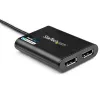 Adaptador StarTech.com USB 3.0 para DisplayPort duplo – 4K 60 Hz, 3.2 Gen 1 (3.1 Gen 1), USB Type-A, saída DisplayPort, 4096 x 2160 píxeis