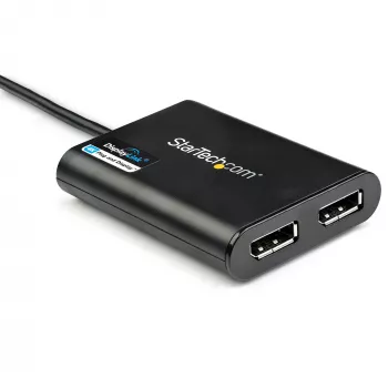 Adaptador StarTech.com USB 3.0 para DisplayPort duplo – 4K 60 Hz, 3.2 Gen 1 (3.1 Gen 1), USB Type-A, saída DisplayPort, 4096 x 2160 píxeis